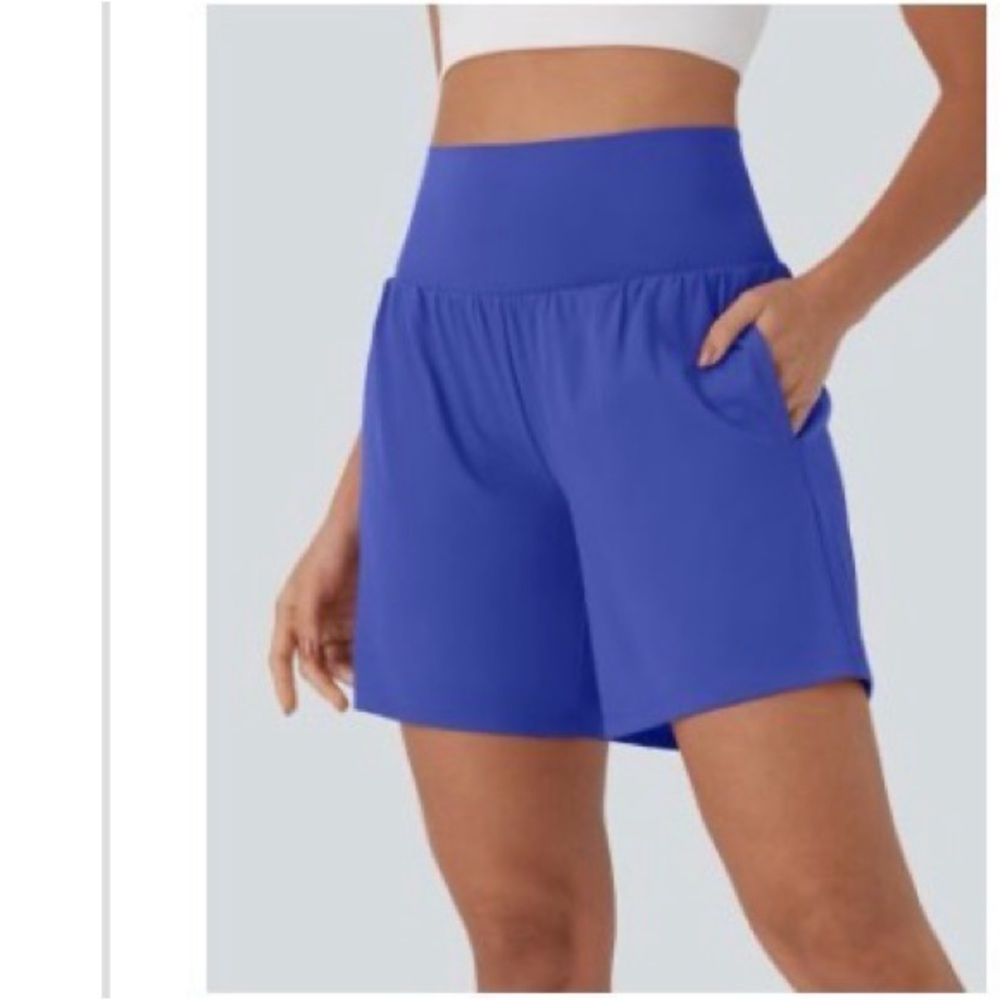 HALARA Women's High-Waisted Blue Shorts